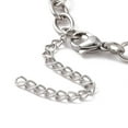 thumbnail image 3 of 304 Stainless Steel Cable Chain Bracelet for Men Women Stainless Steel color 7-1/8 inch(18cm) Link: 8x6x1.2mm, 3 of 3