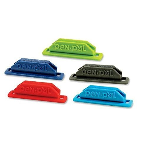 Tops Penpal Rubber Pen/Pencil Holder 5/8 x 2 5/8 x 5/8 Inches Assorted Colors 4 Packs [Includes 4 Holders Only - Picture Show Assortment Of Colors]