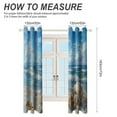 thumbnail image 2 of Beach Seashell Starfish Curtains Watercolor Theme Window Curtains Grommet Blackout Drapes for Living Room Bedroom, 2 of 5
