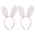 thumbnail image 2 of Bunny Ear Headband 2Pcs Pink Sequin Comfortable Longwear for Easter, 2 of 5