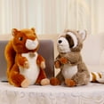 thumbnail image 4 of Lifelike Squirrel Plush Toys Simulation Fluffy Raccoon Stuffed Wild Animal Doll Appease Baby Toy Cute Kids Gift For Children, 4 of 5