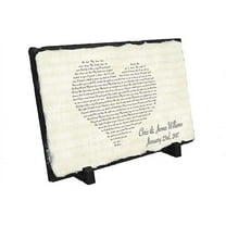 Handcrafted and Personalized Wedding or Anniversary Gift - Slate Plaque (12"x8")