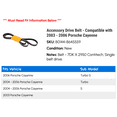 thumbnail image 2 of Accessory Drive Belt - Compatible with 2003 - 2006 Porsche Cayenne 2004 2005, 2 of 2