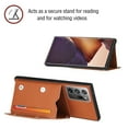 thumbnail image 3 of Back Flip Wallet Case for Samsung Galaxy Note 20 Ultra, Slim Skin Friendly PU Leather Folio Case with Stand Card Slots Magnetic Closure Wrist Strap Phone Cover for Samsung Galaxy Note 20 Ultra,Brown, 3 of 11