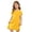 dress 122Yellow46, variant on HAYIMI Girls V Neck Dresses, Short Sleeve Side Split Loose Solid Color Casual Kids Dress for Summer Bedroom Wear Vacation Sundress
