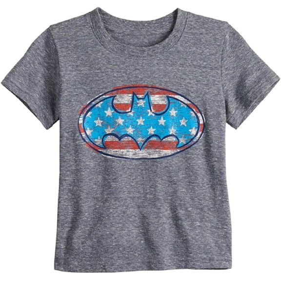Batman Logo with American Flag Background Baby Infant Boy's T-Shirt (24 Months)