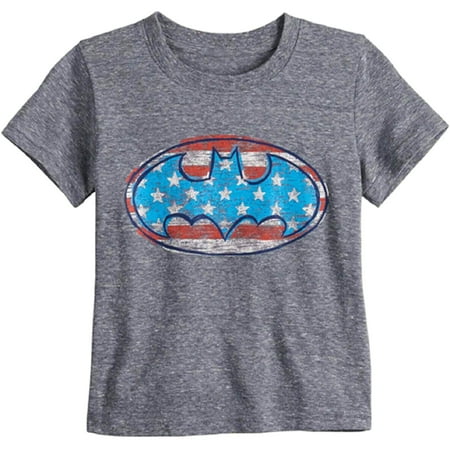

Batman Logo with American Flag Background Toddler Boy s T-Shirt (2T)