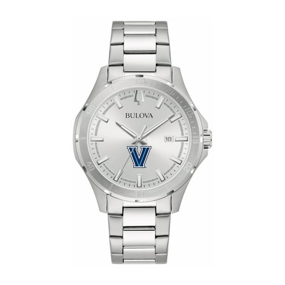 Bulova Silver Villanova Wildcats Stainless Steel Classic Sport Watch
