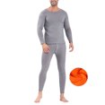 thumbnail image 2 of Wutalume Men Winter Fleece Lined Cotton Thermal Long Johns Top and Bottom Underwear Set, Ultra-Warm for Extreme Cold, Comfortable Base Layer for Daily Use,Light Gray M, 2 of 5