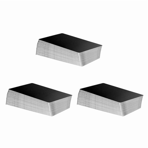 300 Pcs Metal Engraving Blanks Aluminum Sheet Laser Engraving Business Card Engraving DIY Gift Cards, Matte Black,300 cards,Matte Black