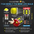 thumbnail image 4 of MAXGTRS 2x T10 LED Canbus W5W Lamp 168 194 2824 Bulb Car Interior Lighting Dome Trunk Reading Light, 4 of 12