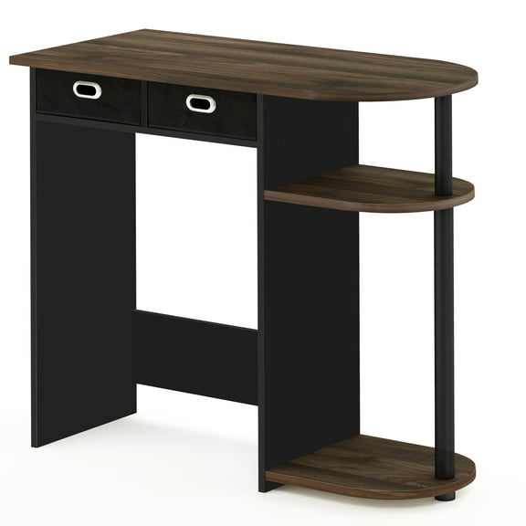 Furinno Go Green Home Laptop Notebook Computer Desk/Table, Columbia Walnut/Black/Dark Brown, 11193 CWN/BK/DBR