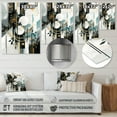 thumbnail image 4 of Designart "Cubist Kaleidoscope in Green and White I" Cubism Metal Wall Decor, 4 of 5