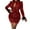 Red, variant on Long Sleeve Wedding Guest Dress for Women Cocktail Mock Neck Glitter Hollow Sparkly Dresses Open Back Night Club Party Gown Blue XXL