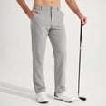 thumbnail image 3 of MASKERT Mens Golf Pants-Stretch Work Dress Pants Quick Dry Lightweight Casual Comfy Trousers with Pockets Light Gray（Size XS-XXXL）, 3 of 8