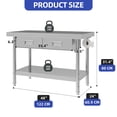 thumbnail image 5 of ModFusion 48" x 24" Stainless Steel Prep Table, 2 Storage Drawers, Paper Towel Rack, Utility Shelf, NSF-Certified Commercial Workstation, 5 of 10