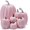 Pink, variant on 7Pcs Fake Pumpkins Artificial Plastic Pumpkins Decorations Foam Pumpkins for Fall Halloween Home Decor