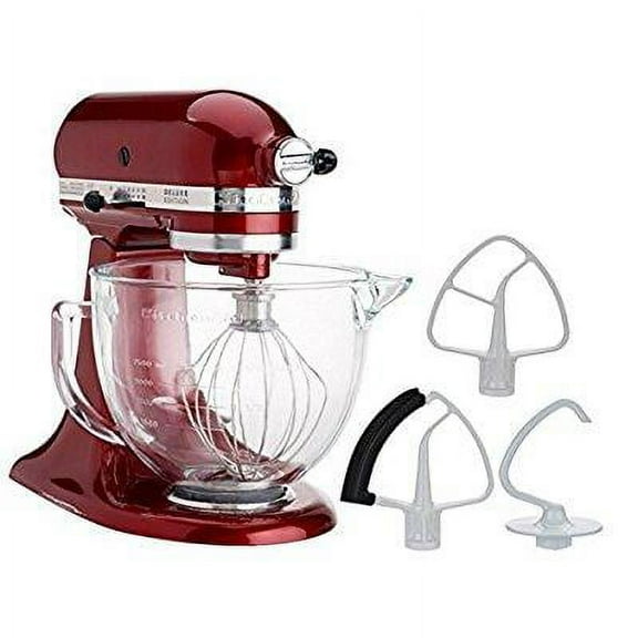 kitchenaid 5-quart stand mixer glass bowl granadine
