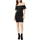 thumbnail image 1 of GUESS Vestido ajustado simple de una línea para mujer, negro, pequeño Guess Línea A, Bodycon, 1 of 1