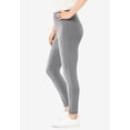 thumbnail image 3 of Woman Within Plus Size Stretch-Cotton Knit Pull-On Leggings, 3 of 6