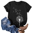 thumbnail image 4 of Gibobby Playera Manga Corta para Mujer Camisetas mujerModa túnica con cuello redondoTops holgados(Negro,XL), 4 of 5