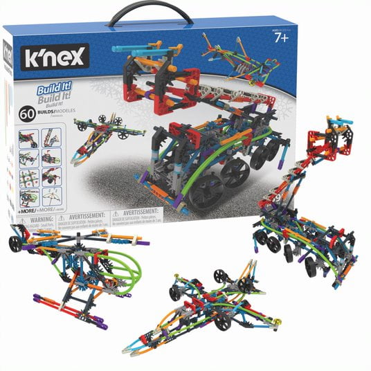 Kid K'nex Wings & Wheels 20 Model Building Set 65 Pieces 