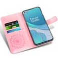 thumbnail image 2 of Case for Oneplus 8T Wallet Case Leather Premium PU Embossed Design Magnetic Closure Protective Cover with Card Slots for Oneplus 8T, Rose Gold, 2 of 5