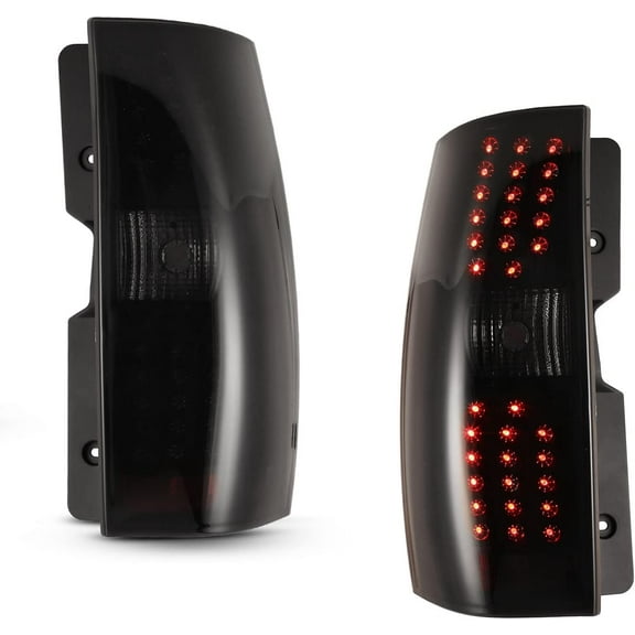 LED Tail Light Assembly Compatible with 2007-2014 Chevrolet Suburban 1500/Chevrolet Tahoe;2007-2013 Chevrolet Suburban 2500 Driver and Passenger Side-Smoked Lens