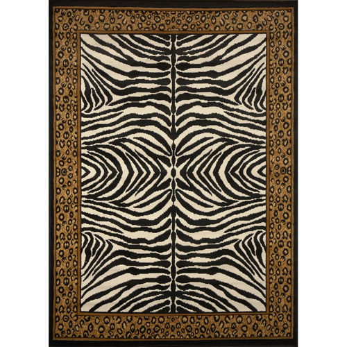 Home Dynamix Zone Rug, Zebra/Leopard Print
