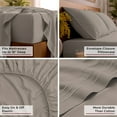 thumbnail image 5 of Mellanni 4-Piece Iconic Queen Bedsheet Set - Microfiber, 16" Deep Pocket, Cooling, Wrinkle, Fade, Stain Resistant, Tan, 5 of 7