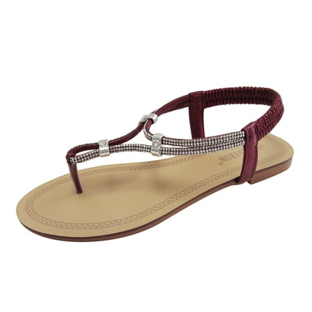 

ZHAGHMIN Open Sandal Women Flat Bead Sandals Summer Boho Shoes Comfort Open Toe Elastic Ankle Strap Strapless Sandals Roman Sandals Leopard Sandals For Women Size 11 Water Sandals For Women Flip Flo