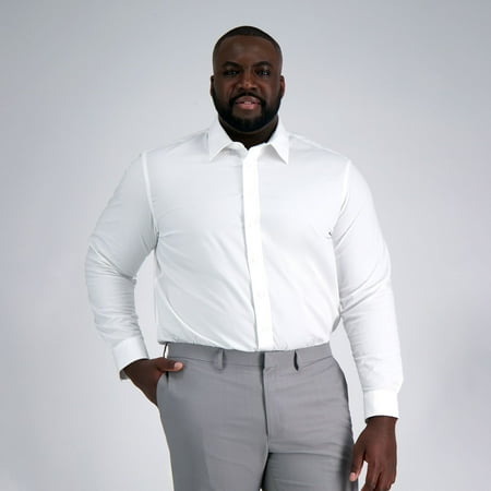 Big & Tall Haggar Premium Comfort Wrinkle Resistant Dress Shirt Color: White Size: 18 35/6T