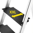thumbnail image 3 of Hailo Folding 6 Step Non-Slip Ladder for Home & Kitchen, L100, Silver/Black, 3 of 11