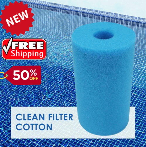 Swimming Pool Filter Foam Cartridge,BerniceKelly Reusable Washable Filter Sponge Cleaner for Pool,Compatible with In-tex Type Swimming Pool Filter Foam Sponge Pool Filter Cartridge for In-tex Type A 