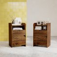 thumbnail image 5 of Zenira Multi-Storage Nightstand with Open Shelf And Drawers, Compact Side Table for Bedroom, Gaming Room, Space-Saving Organizer, 5 of 7
