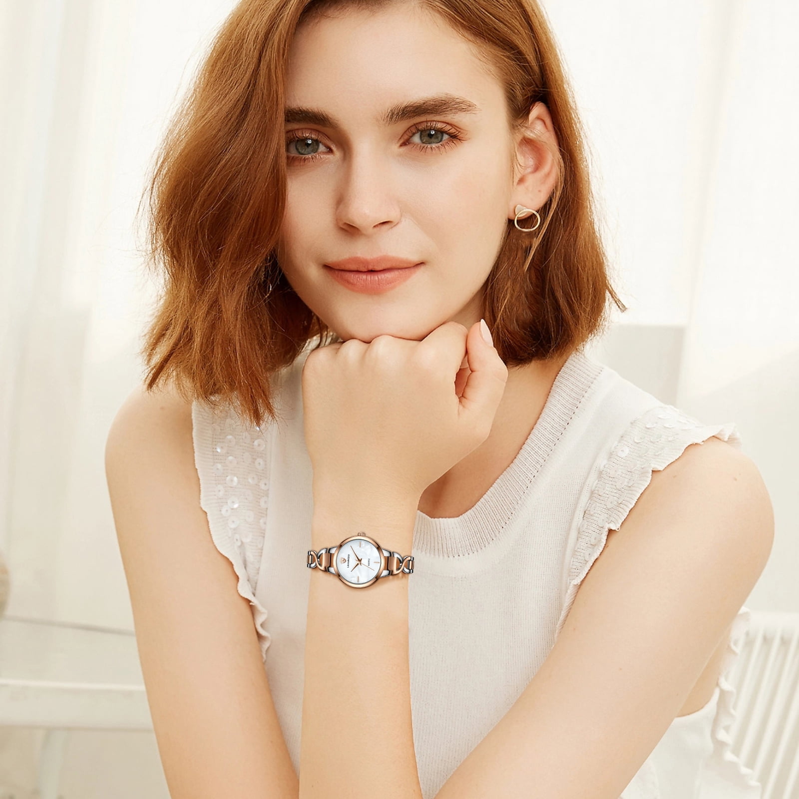 Watches for Woman Elegant Bangle Watch for Women with Adjustable Strap 3ATM Water Resistance Gift for Woman