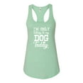 thumbnail image 2 of Wild Bobby I'm Only Talking to My Dog Today Dog Lover Women Racerback Tank Top, Mint, Large, 2 of 5