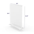 thumbnail image 4 of FixtureDisplays® 12PK 8.5x11" Clear Polystyrene Sign Holder Picture Frame Photo Menu Holder Countertop Display Rack 11193-3-8.5x11-12PK Peel off protective film (white) before use., 4 of 4