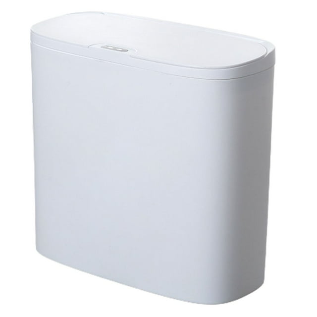 Motion Sensor Garbage Basket with Lid Large Capacity Punch-free Smart Intelligent Induction Trash Can for Kitchen Office Bathroom Garbage Basket