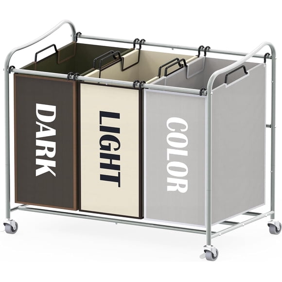 Simple Houseware Heavy Duty 3-Bag Laundry Sorter
