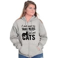 thumbnail image 5 of Take Naps and Pet Cats Funny Cute Zip Hoodie Sweatshirt Women Brisco Brands S, 5 of 6