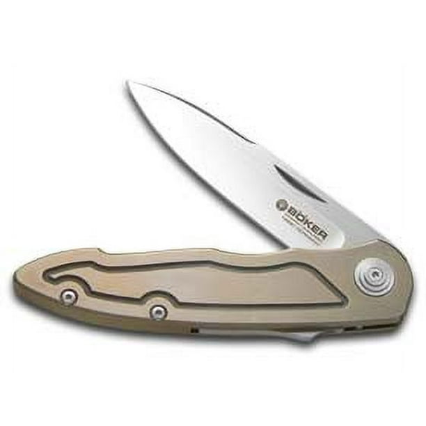 Boker Tree Brand Merlin Slide Lock Knife Titanium Handle Pocket
