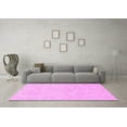 thumbnail image 3 of Ahgly Company Indoor Round Solid Pink Modern Area Rugs, 5' Round, 3 of 4