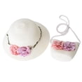 thumbnail image 1 of Sombrero de 56-58cm de circunferencia, protector solar para mujer, sombrilla de playa, sombrero de paja, sombrero para el sol de verano y conjunto de bolsa de paja, 1 of 5