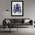 thumbnail image 3 of Fab Funky 19x24 Black Modern Wood Framed Wall Art Titled - Octopus 9, Blue, 3 of 6