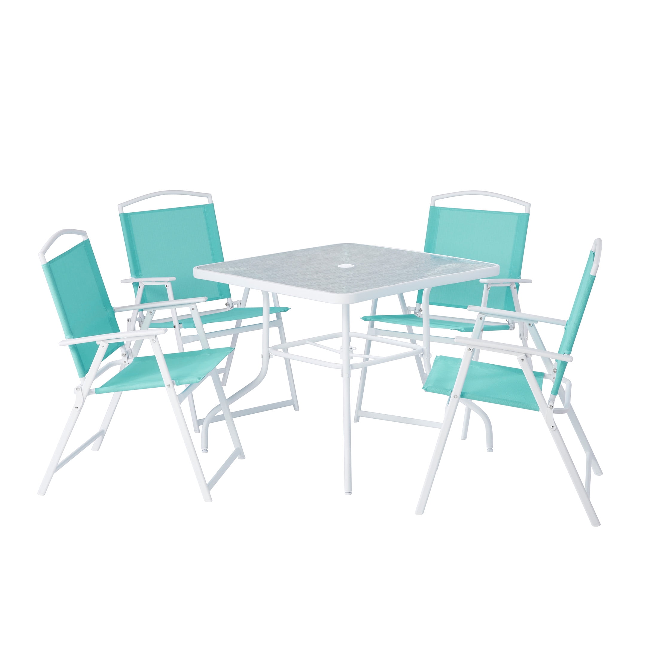 Mainstays 5pc Albany Lane Dining Set, Turquiose, Outdoor Living