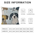 thumbnail image 5 of Qinduosi Dog Throw Pillow Cover Inch，Trendy White Square Throw Pillow Cases，Polyester Throw Cushion Covers for Couch Sofa Chair Bedroom, 5 of 5