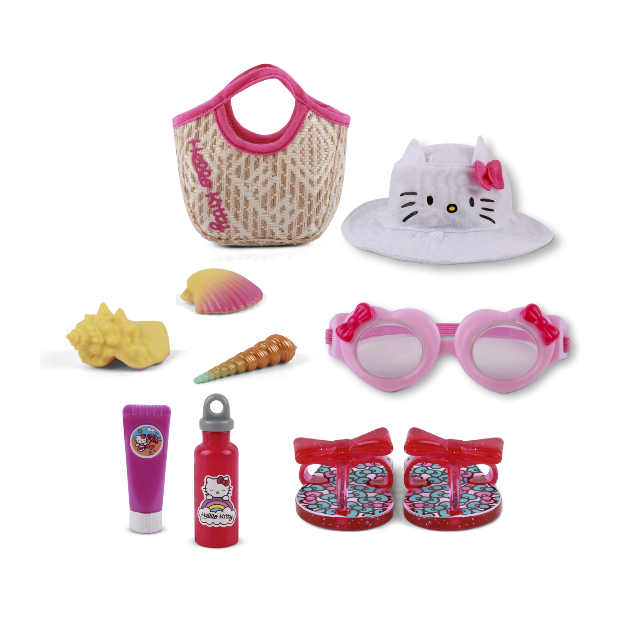 My Life As Hello Kitty Beach Play Set for 18" Dolls, 9 Pieces Walmart