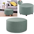 thumbnail image 3 of GUOOL Housse de Pouf Rond Repose-Pieds Housse de Tabouret de Salon Vert, 3 of 9