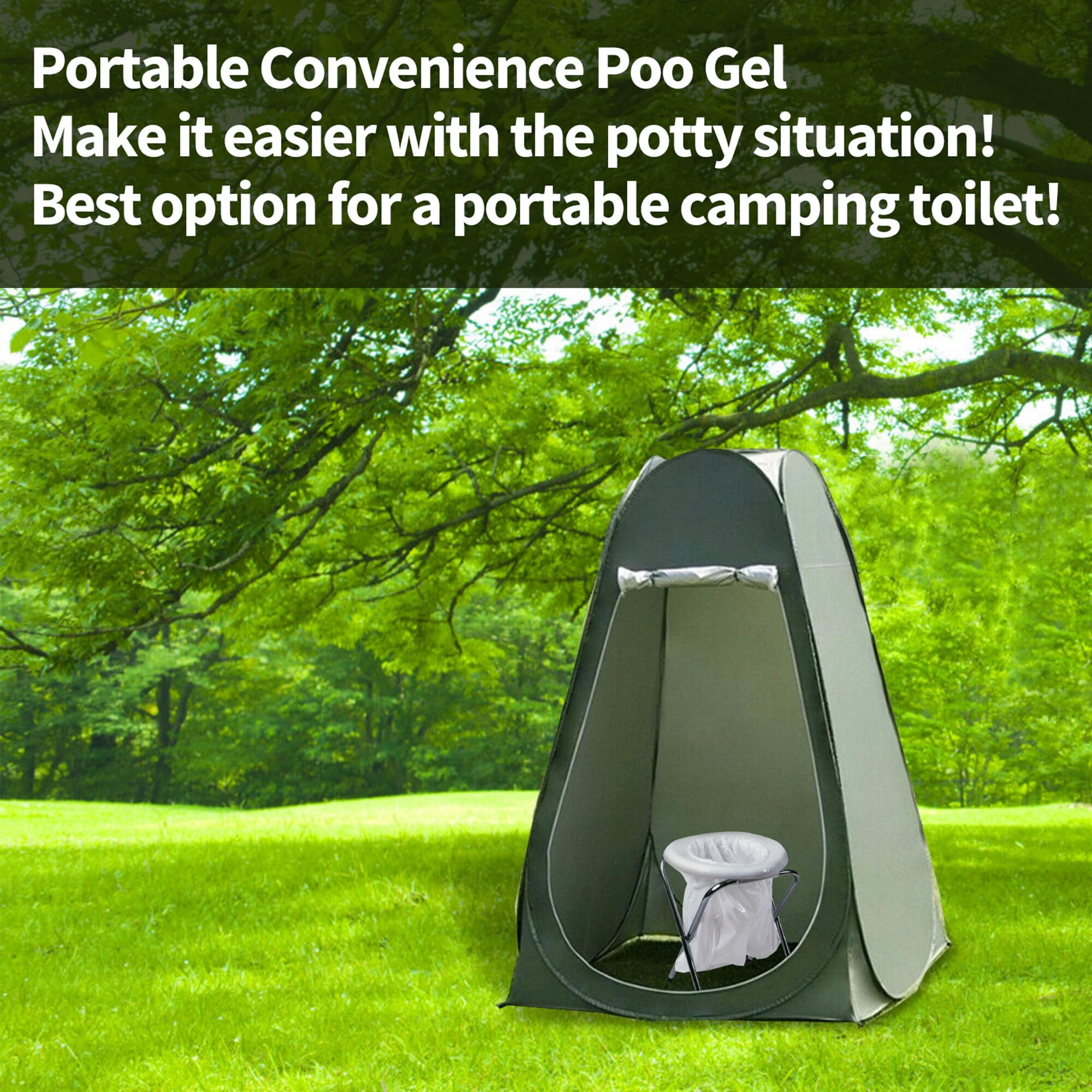 Poesie Portable Toilet Absorbent Urine Powder Liquid Waste Gel for Outdoor 25packs
